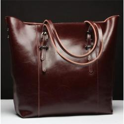 Custom Handmade Fashion Classic Real Split Cow Leather Gentle Women Lady Never Full Travel Shoulder Tote Bag Handbag With Zipper