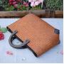 Custom Hand Made Large Summer Beach Women Weaving Woven Rattan Straw Shoulder Tote Bag Handbag With Inner Pouch For Lady