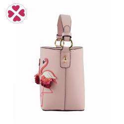 Wholesale cheap ladies women's bucket hand sling bag  2018 pink bucket handbag