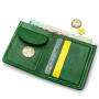 Simple comfortable soft leather mini wallet with coin pocket with RFID blocking