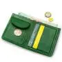 Simple comfortable soft leather mini wallet with coin pocket with RFID blocking