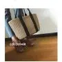 Custom Hand Made High Quality Casual Women Holiday Summer Beach Twine Knitted Knitting Tote Bag Handbag For Lady Women