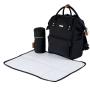 Diaper bag outdoor stroller hook black polyester baby changing backpack
