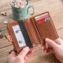 Multiple nice design rfid bifold leather card case leather purse coin wallet