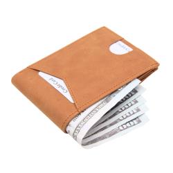 Minimalist RFID Blocking Leather Bifold Wallet Compact Credit Card Wallet