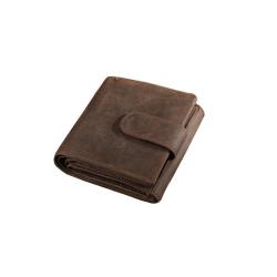 New Retro Crazy-horse Genuine Leather Handmade Mens Clip Wallet Factory in China