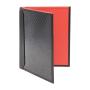 OEM carbon fiber genuine leather boarding travel wallet custom passport holder with gift box