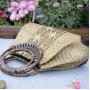 Fashion Woven Straw Shoulder Bag Summer Beach Rattan Tote Bag with Travel Holiday for Women