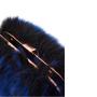 Long chain peacock blue winter evening bag lovely fluffy faux fur clutch bag