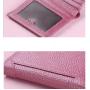 Minimalist Women Cowhide Leather Bi-fold Wallet