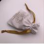 Biodegradable Custom Logo Printed Linen Fabric Drawstring Pouches for Jewelry Packing Jute Drawstring Bag