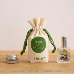 Custom Small Cotton Muslin Drawstring Bag