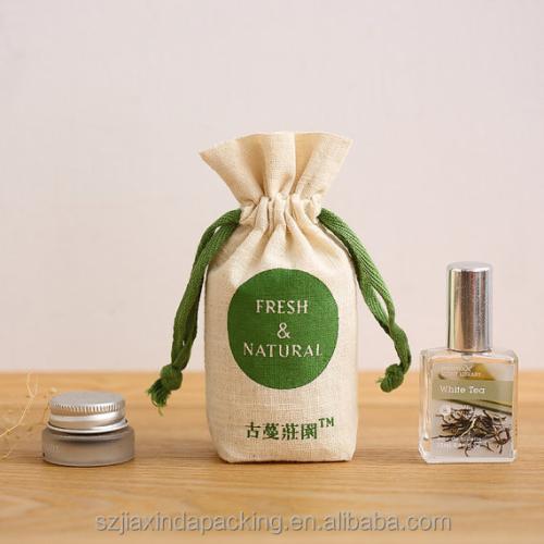 Custom Small Cotton Muslin Drawstring Bag