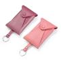 Ladies Full-grain Leather Car Key Ring Pouch New Key Holder Bag With Card Holder
