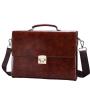High Quality PU Leather Briefcase Bag Men Hot Selling Vintage Office Business Messenger Laptop Bag Portable Password Lock Work