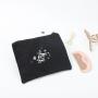 Recyclable Custom Logo Cotton Canvas Zipper Portable Lipstick Cosmetic Bags  Canvas Makeup Cosmetic Pouch