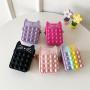 Cartoon Silicone Pinch Music Cute wallet Fashion Decompression Press customized Kawaii purse Children'S Messenger Bag
