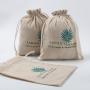 Biodegradable Custom Logo Printed Natural Jute Dust Pouch Eco-Friendly Burlap Jute Cosmetic Gift Packaging Drawstring Bag