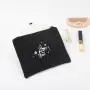 Recyclable Custom Logo Cotton Canvas Zipper Portable Lipstick Cosmetic Bags  Canvas Makeup Cosmetic Pouch