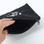 Recyclable Custom Logo Cotton Canvas Zipper Portable Lipstick Cosmetic Bags  Canvas Makeup Cosmetic Pouch