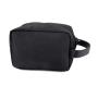 Toiletry bag high quality nylon dopp kit light weight travel cosmetic bag organizer with pu leather trimming for men and women