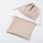 Custom Logo Printed Suede Jewelry Pouch Luxury Velvet Drawstring Gift Packaging Bags Bracelet Jewelry Bag