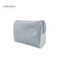 Biodegradable Green Toilet Bag Velvet Cosmetic Drawstring Beauty Pouch Double Make Up  Brush Set With Bag Custom Logo
