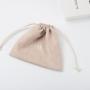 Custom Logo Printed Suede Jewelry Pouch Luxury Velvet Drawstring Gift Packaging Bags Bracelet Jewelry Bag