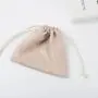 Custom Logo Printed Suede Jewelry Pouch Luxury Velvet Drawstring Gift Packaging Bags Bracelet Jewelry Bag