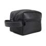 Toiletry bag high quality nylon dopp kit light weight travel cosmetic bag organizer with pu leather trimming for men and women