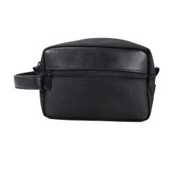 Toiletry bag high quality nylon dopp kit light weight travel cosmetic bag organizer with pu leather trimming for men and women