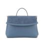 Trendy Design Blue Pu Leather Shoulder Bags For Women Velour Leather Cover Handbags  For Ladies