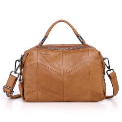 China Factory OEM travel boston handbag fashionable Style  ladies  leather shoulder bag